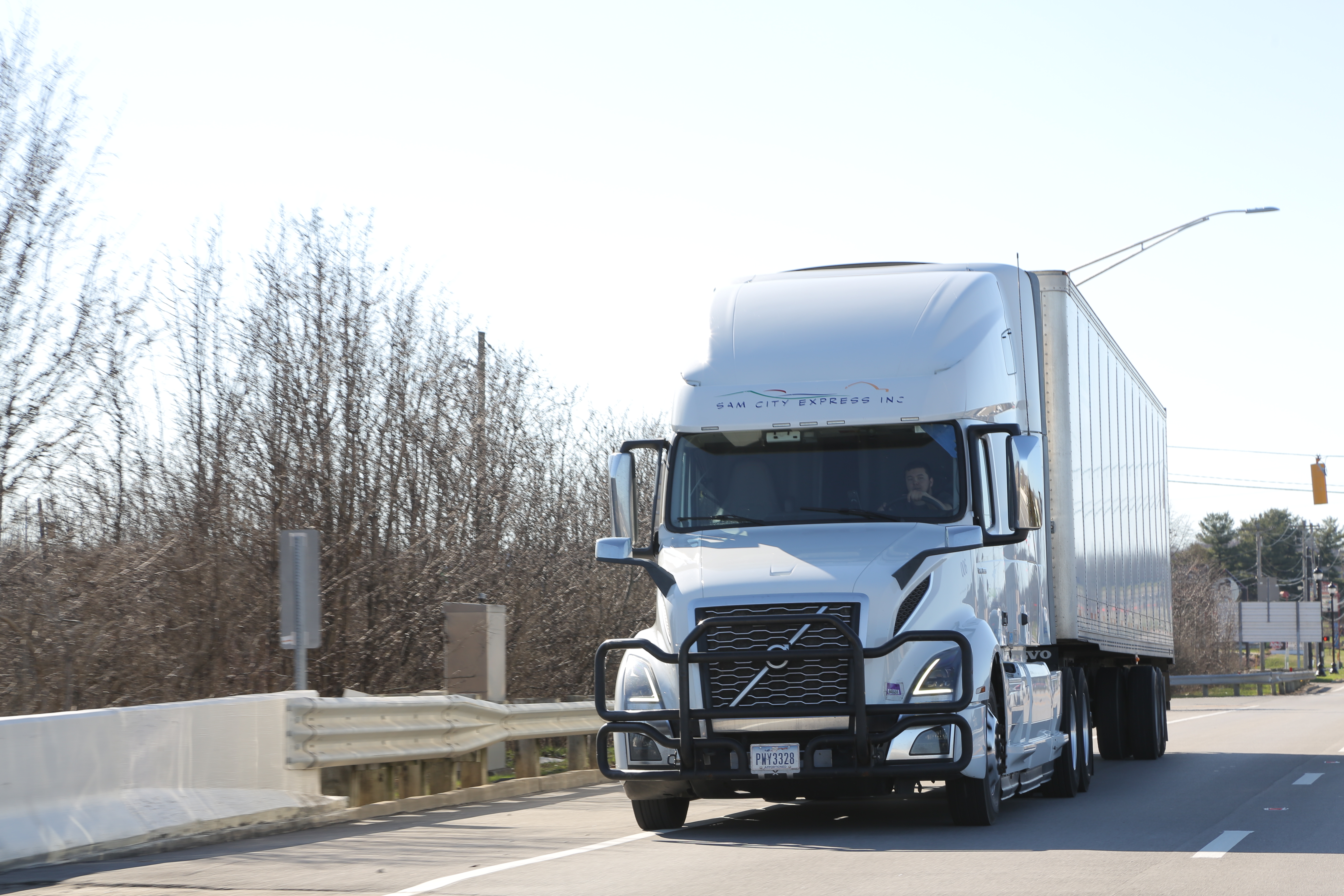 Sam City Express truck and trailer